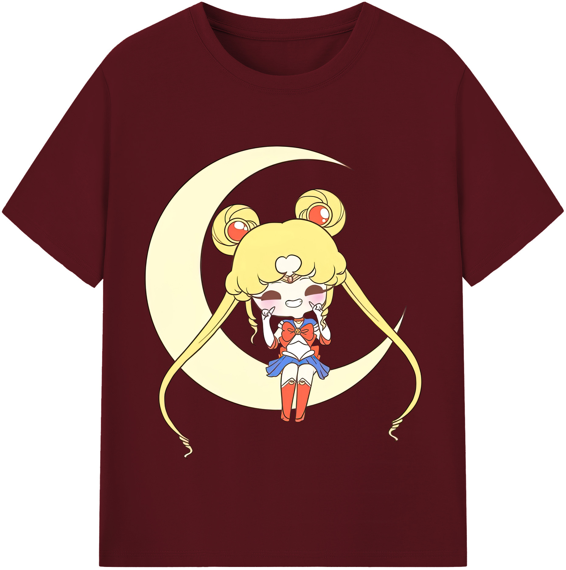 （画像用） 美少女戦士セーラームーン 月野 うさぎ つきの うさぎ Sailor Moon Tsukino Usagi 綿100％半袖Tシャツ（フロントプリント）